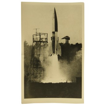 German rocket V-2 is launched at the starting range. Espenlaub militaria